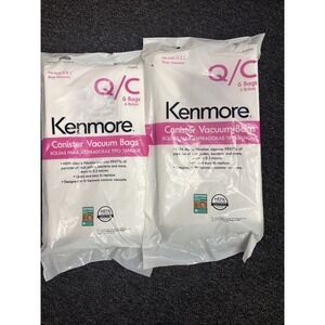 12 count Genuine Кеnmоrе Canister Vacuum Bags 53292 Type Q-C (2 bags of 6 each)‎